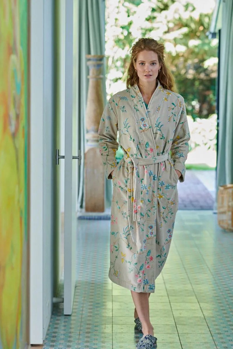 Pip Studio Bademäntel|Bademantel Les Fleurs Khaki