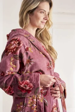 Pip Studio Bademäntel|Bademantel Secret Garden Mauve Violett
