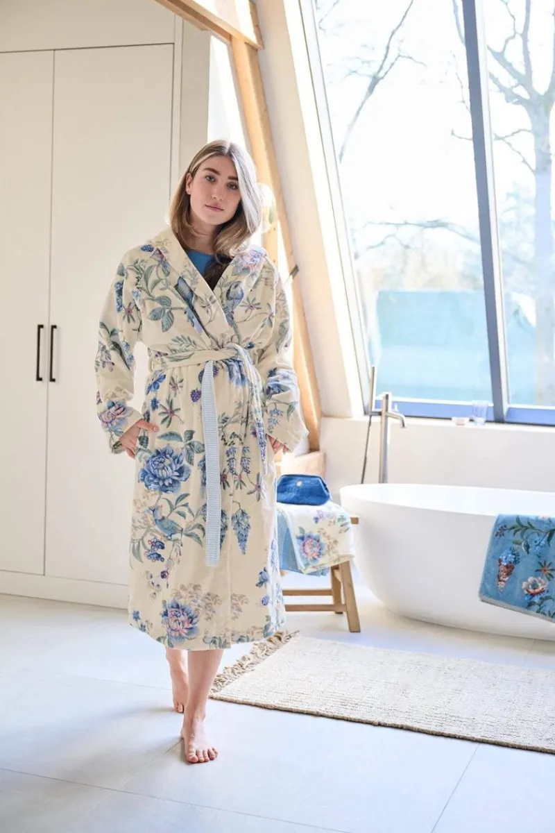 Pip Studio Bademäntel|Bademantel Secret Garden /Blau Weiß
