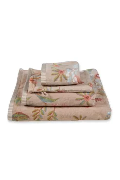 Pip Studio Handtücher|Badetuch Secret Garden 55x100cm Khaki