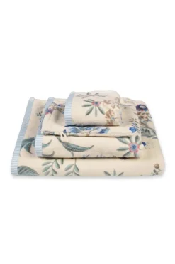 Pip Studio Handtücher|Badetuch Secret Garden Weiß/ 55x100cm Blau