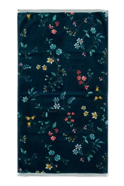 Pip Studio Handtücher|Badetuch Set/3 Les Fleurs Dunkel 55x100 cm Blau