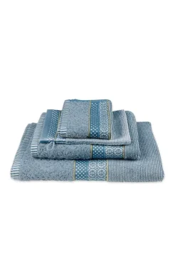 Pip Studio Handtücher|Badetuch Soft Zellige /Grau 55x100cm Blau