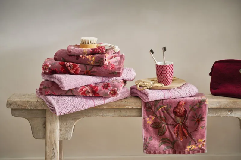 Pip Studio Handtücher|Badetuch Soft Zellige Lila 55x100cm Violett