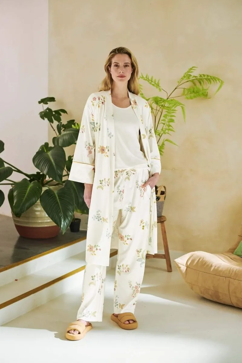 Pip Studio Hosen|Belin Lange Hose Blossom Chique Weiss