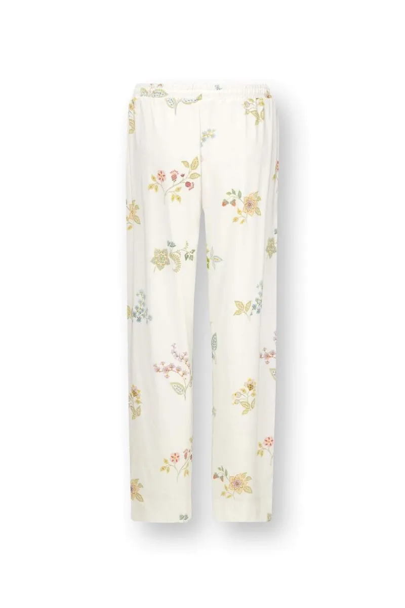 Pip Studio Hosen|Belin Lange Hose Blossom Chique Weiss