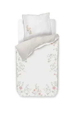 Pip Studio Bettbezüge|Bettbezugsset Campo de Flores Gebrochen Weiss