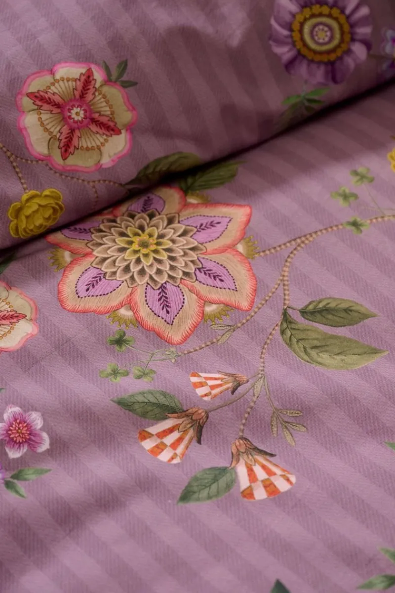 Pip Studio Bettbezüge|Bettbezugsset Flores Bailando Purpur Violett