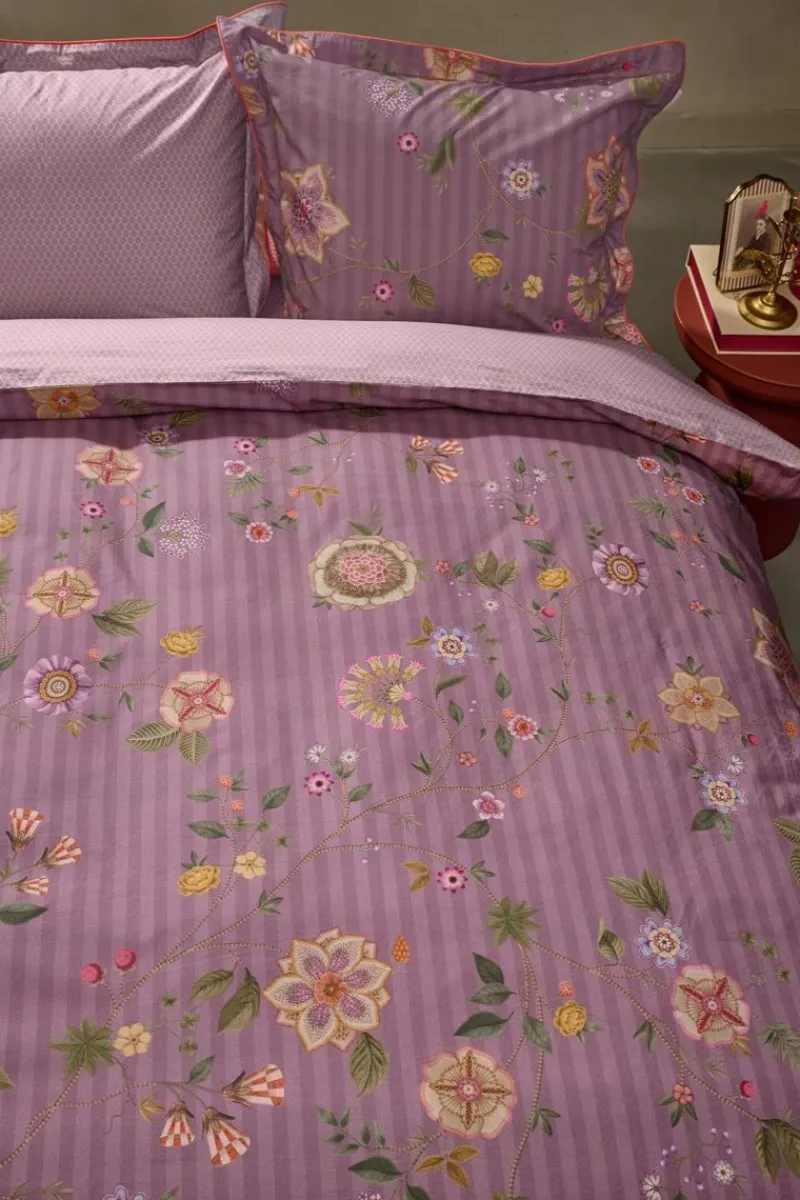Pip Studio Bettbezüge|Bettbezugsset Flores Bailando Purpur Violett