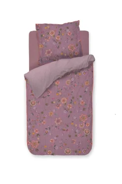 Pip Studio Bettbezüge|Bettbezugsset Flores Bailando Purpur Violett