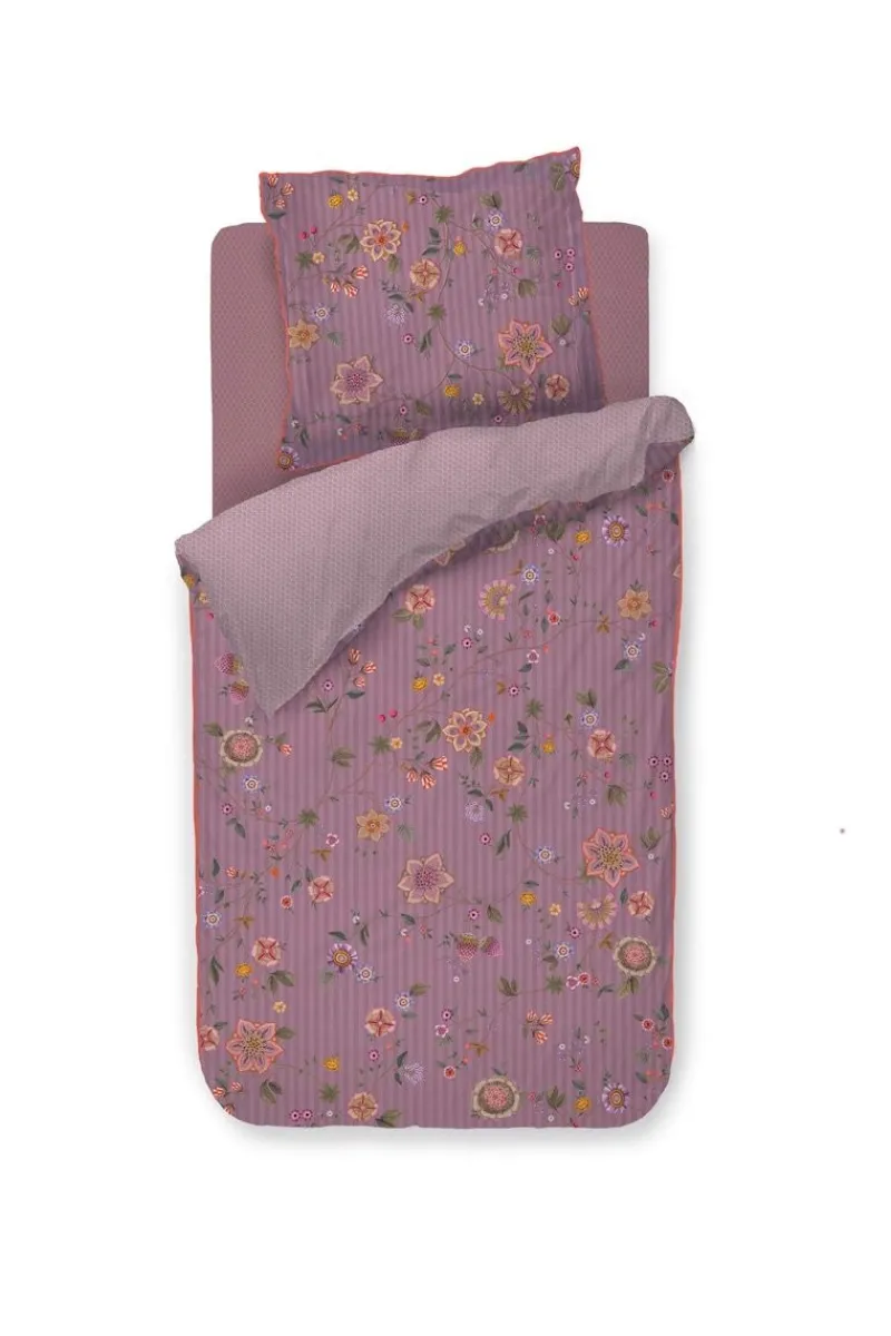 Pip Studio Bettbezüge|Bettbezugsset Flores Bailando Purpur Violett
