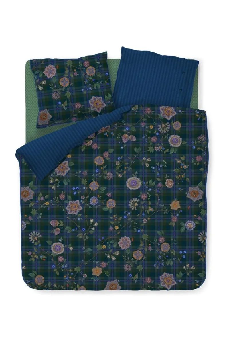 Pip Studio Bettbezüge|Bettbezugsset Flores Felices Dunkelblau