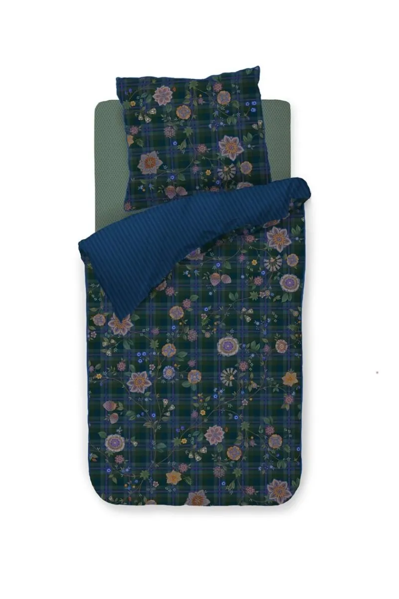 Pip Studio Bettbezüge|Bettbezugsset Flores Felices Dunkelblau