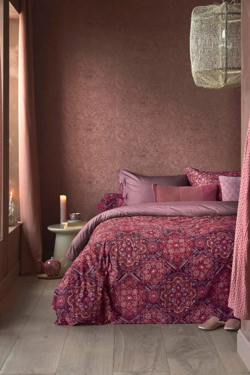 Pip Studio Bettbezüge|Bettbezugsset Il Mosaico Dunkelrot