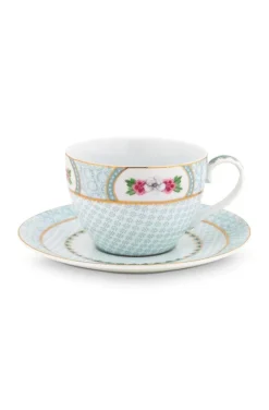 Pip Studio Cappuccino Tasse|Tasse & Untertasse|Blushing Birds Cappuccino Tasse & Untertasse Weiß