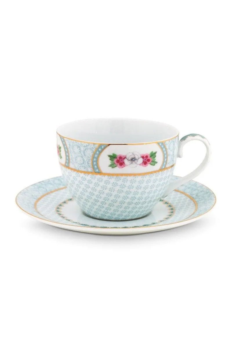 Pip Studio Cappuccino Tasse|Tasse & Untertasse|Blushing Birds Cappuccino Tasse & Untertasse Weiß