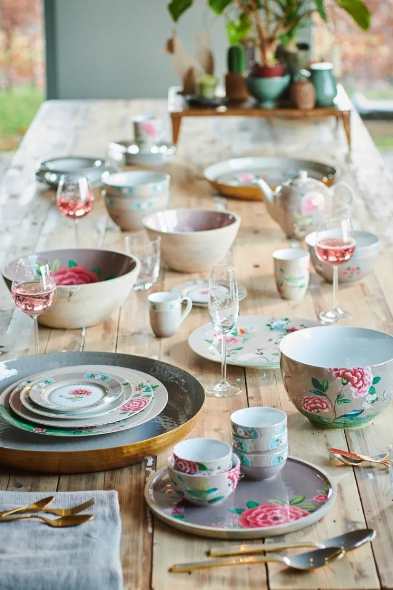 Pip Studio Teetassen|Blushing Birds Tasse Gross Khaki