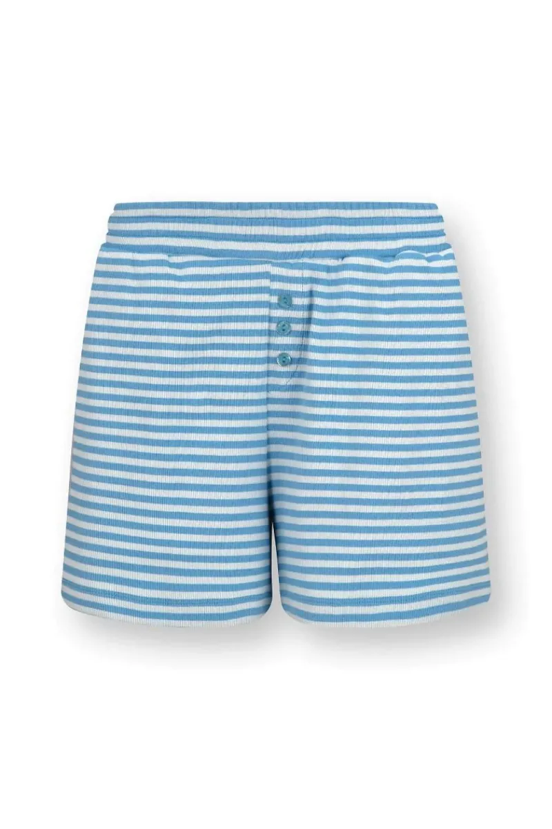 Pip Studio Shorts|Strandmode|Bobi Kurze Hose Little Sumo Stripe Blau