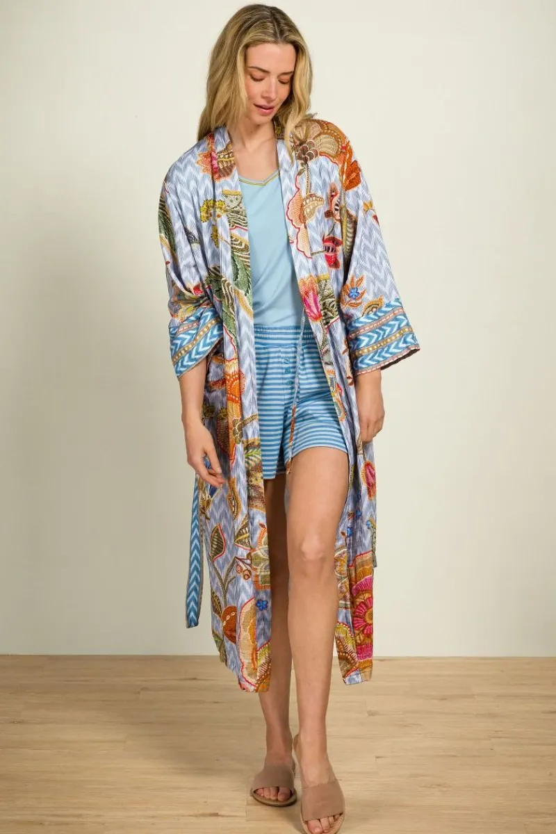 Pip Studio Shorts|Strandmode|Bobi Kurze Hose Little Sumo Stripe Blau