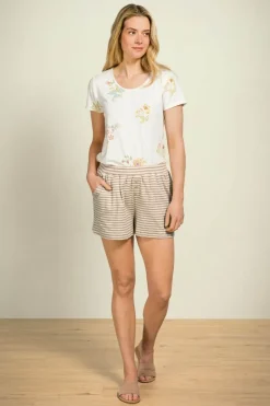 Pip Studio Shorts|Strandmode|Bobi Kurze Hose Little Sumo Stripe Sand