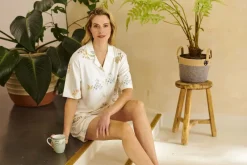 Pip Studio Shorts|Strandmode|Bo Kurze Hose Blossom Chique Weiss