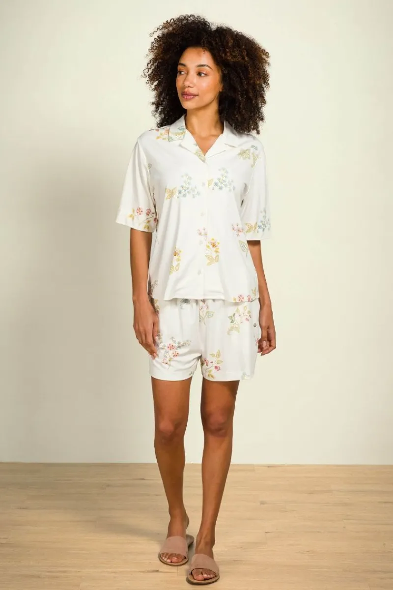 Pip Studio Shorts|Strandmode|Bo Kurze Hose Blossom Chique Weiss