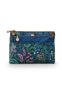 Pip Studio Kosmetiktasche|Caryn Kosmetiktasche Kombi Querida Dunkel Blau