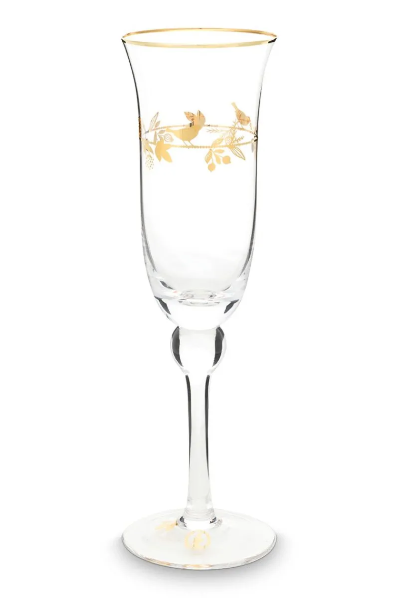 Pip Studio Weihnachten|Wein- Und Sektgläser|Champagnerglas Love Birds Gold