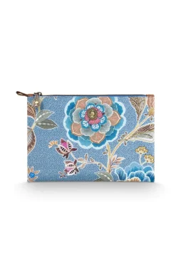 Pip Studio Kosmetiktasche|Charly Flaches Necessaire Mittel Matata Blau
