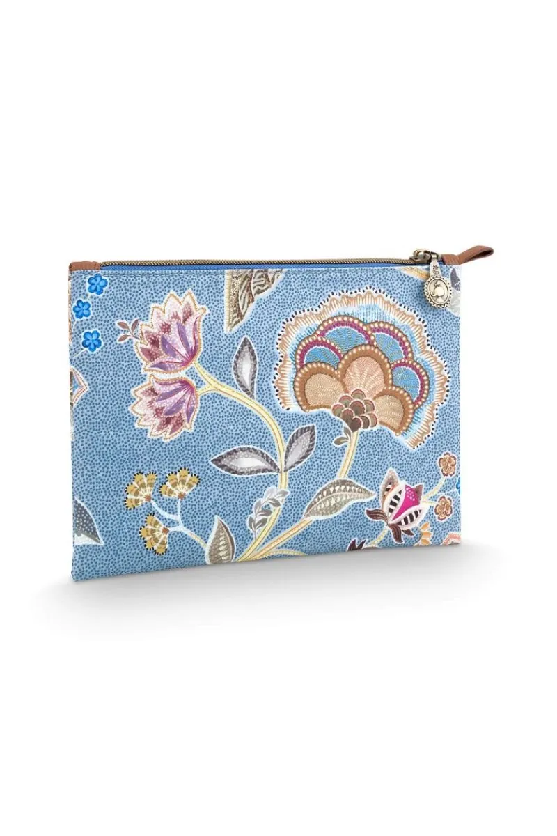 Pip Studio Kosmetiktasche|Charly Flaches Necessaire Mittel Matata Blau