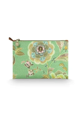 Pip Studio Kosmetiktasche|Charly Flaches Necessaire Mittel Matata Grün
