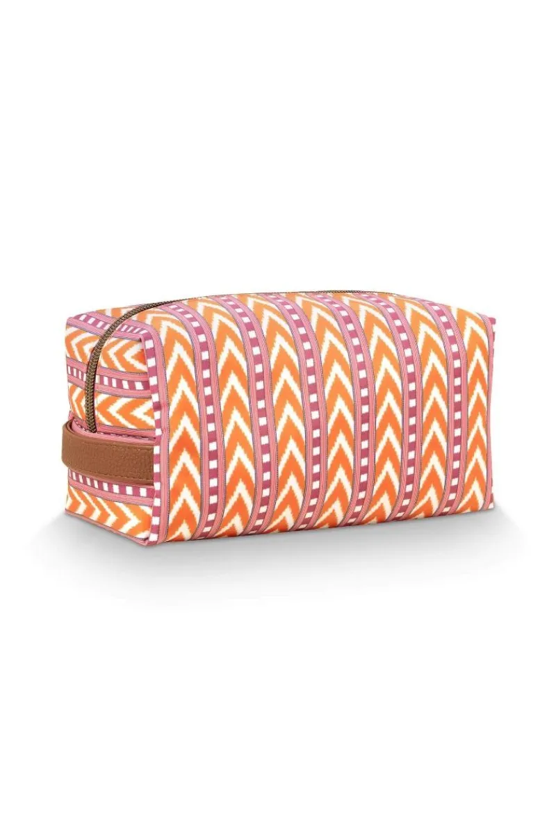 Pip Studio Kosmetiktasche|Necessaire|Coco Necessaire Mittel Samba Streifen Orange
