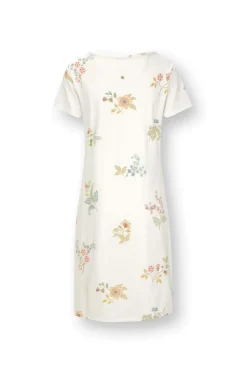 Pip Studio Strandmode|Nachthemden|Daisy Nachthemd Kurze Ärmeln Blossom Chique Weiss