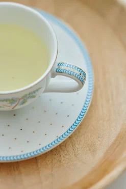 Pip Studio Espresso Tasse|Tasse & Untertasse|Espresso Tasse & Untertasse Jolie Punkte Gold Blau