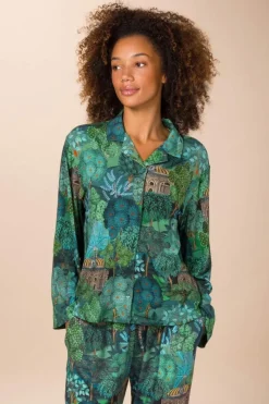 Pip Studio Tops|Tops Mit Langen Ärmeln|Faye Top Lange Ärmeln Jardin de Noche Blau