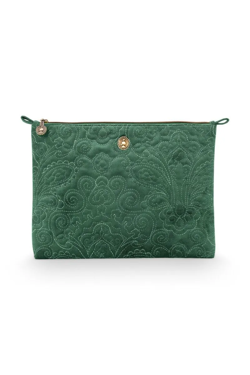 Pip Studio Necessaire|Flaches Necessaire Gross Quiltey Days Grün