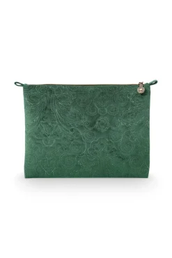 Pip Studio Necessaire|Flaches Necessaire Gross Quiltey Days Grün