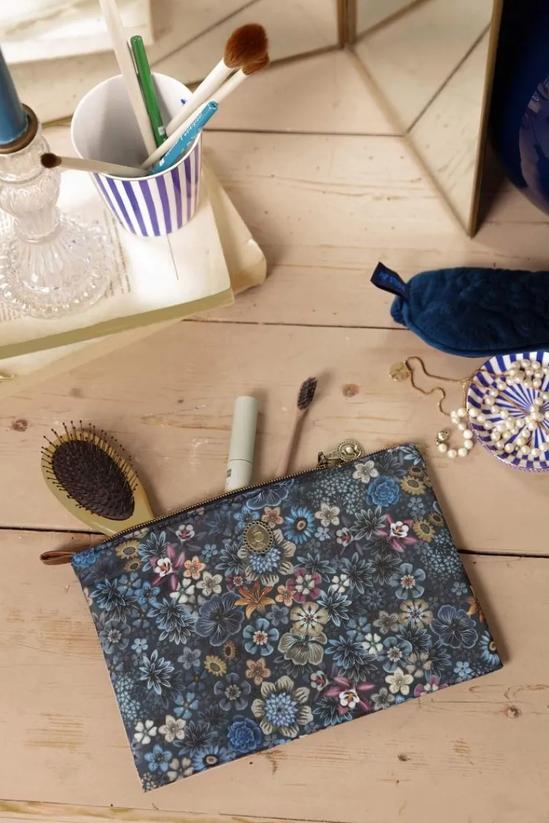Pip Studio Necessaire|Flaches Necessaire Medium Tutti i Fiori Blau