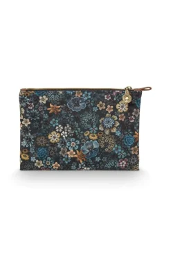 Pip Studio Necessaire|Flaches Necessaire Medium Tutti i Fiori Blau