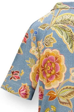 Pip Studio Strandmode|Tops|Flora Top Kurze Ärmeln Matata Blau