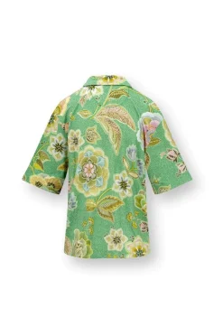 Pip Studio Strandmode|Tops|Flora Top Kurze Ärmeln Matata Grün