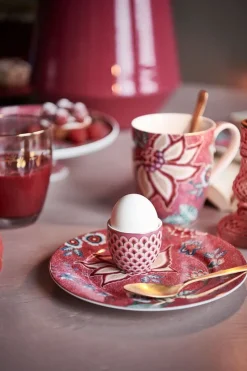 Pip Studio Eierbecher|Flower Festival Eierbecher Rot/Dunkel Rosa