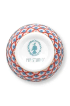 Pip Studio Eierbecher|Flower Festival Eierbecher Rot-Hell Blau