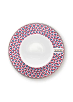 Pip Studio Espresso Tasse|Tasse & Untertasse|Flower Festival Espresso Tasse & Undertasse Hell Blau