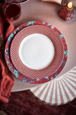 Pip Studio Essteller|Flower Festival Esteller Rot/Dunkel 26.5 cm Rosa
