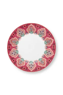 Pip Studio Frühstücksteller|Flower Festival Frühstücksteller Dunkel 21 cm Rosa