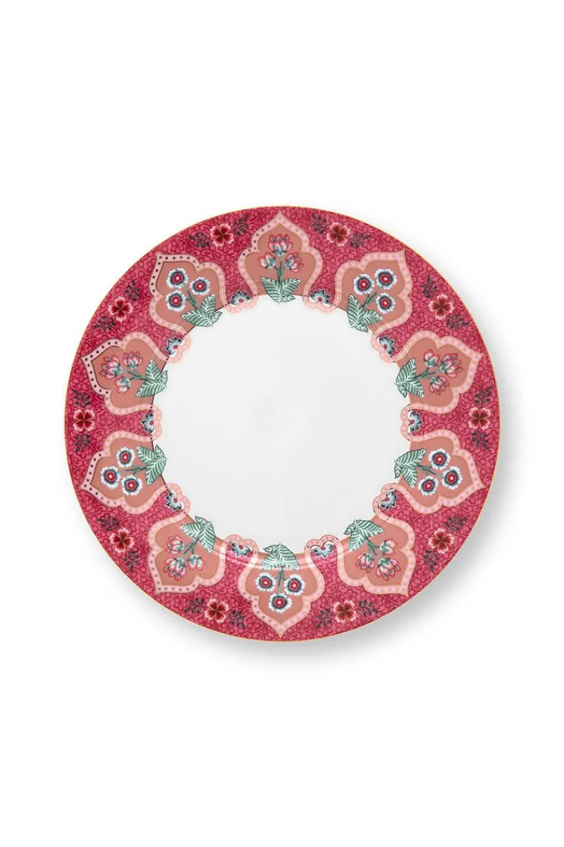 Pip Studio Frühstücksteller|Flower Festival Frühstücksteller Dunkel 21 cm Rosa