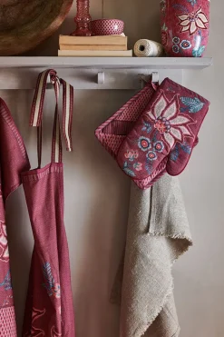 Pip Studio Ofenhandschuhe|Flower Festival Ofenhandschuh Dunkel Rosa