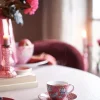 Pip Studio Porzellan Sets|Espresso Tasse|Flower Festival Set/2 Espresso Tasse & Undertasse Dunkelrosa