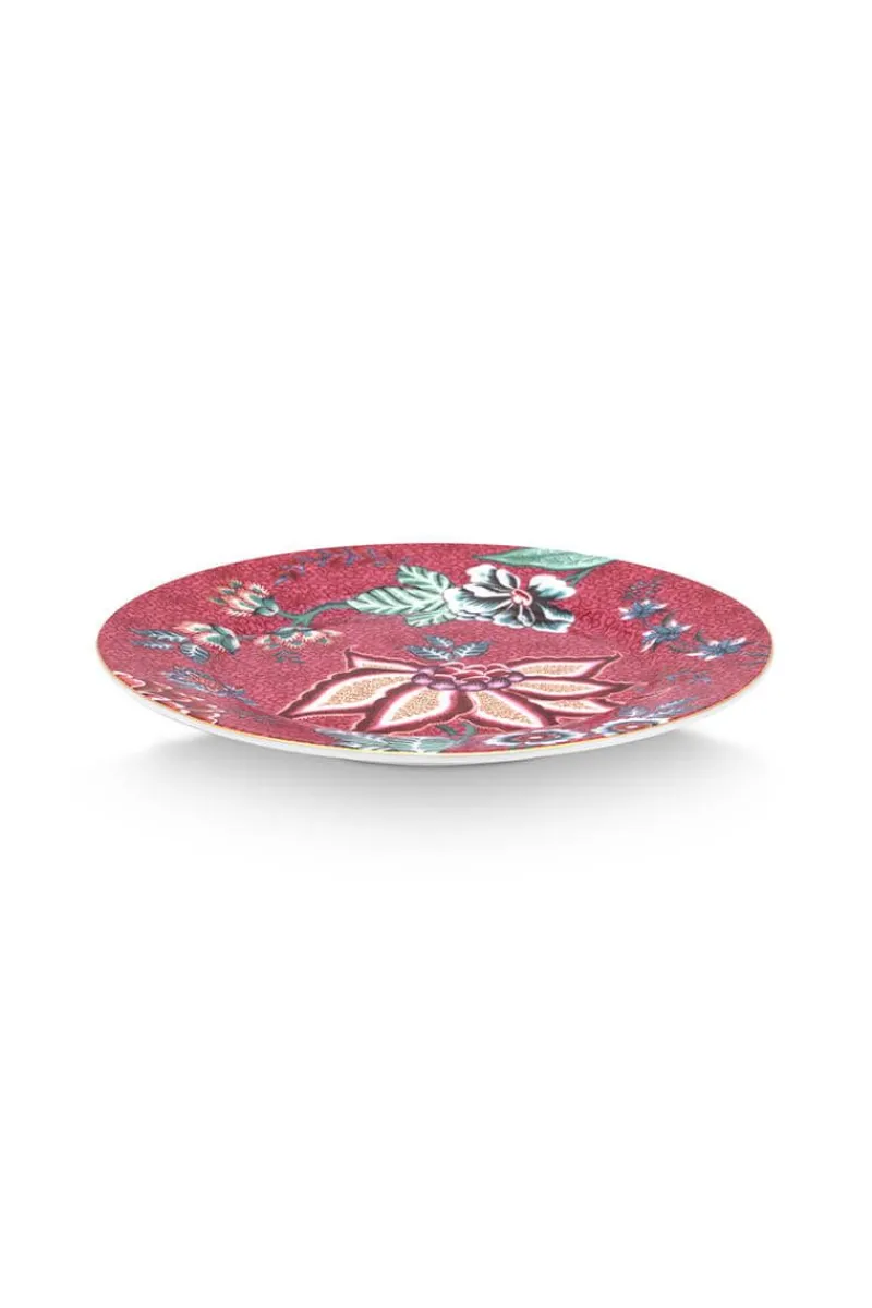 Pip Studio Porzellan Sets|Gebäckteller|Flower Festival Set/4 Gebäckteller Dunkel 17cm Rosa